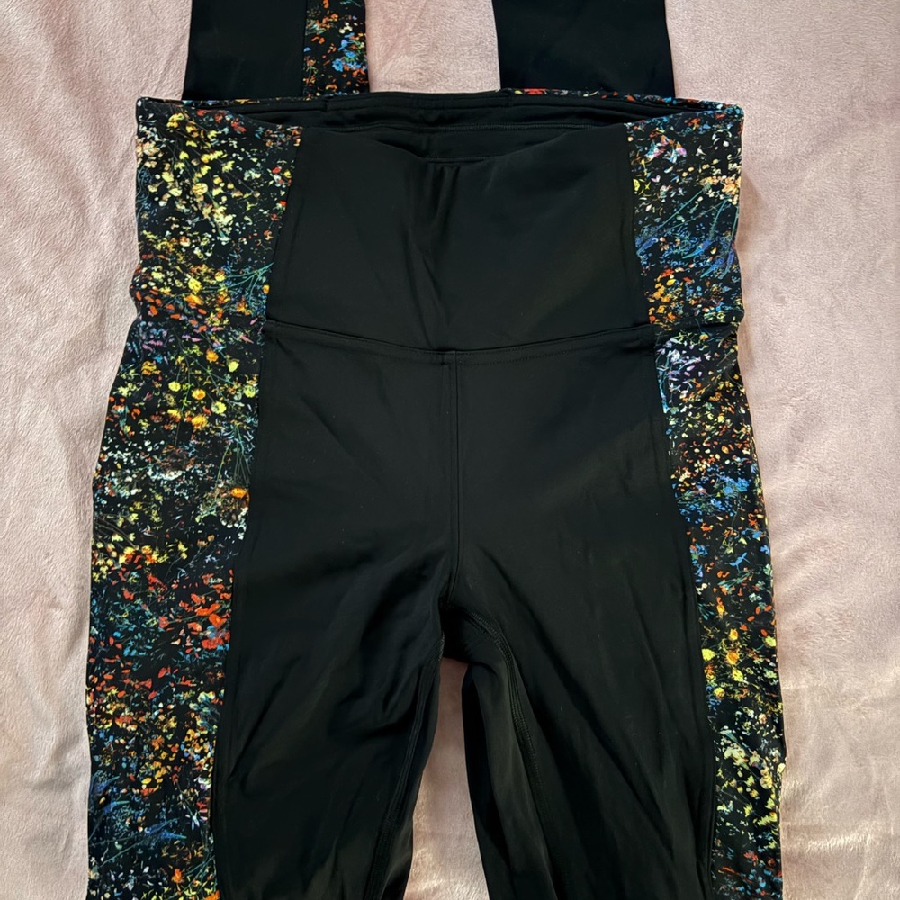 lululemon athletica Black and Multicolor Leggings